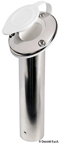 Portacanne inox 60° tappo bianco